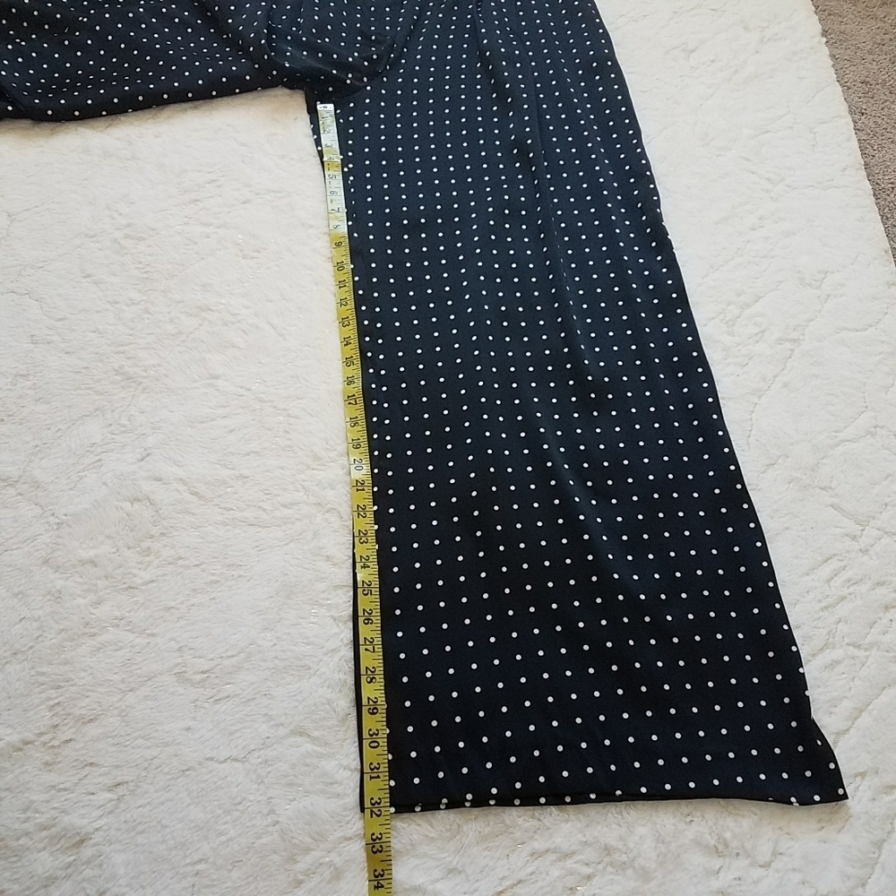 Mango Polka Dot Smart Wide Leg Trousers - Picture 7 of 13